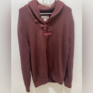 Duluth Trading Co. Burgundy Infantry Sweater men’s large high neck size large